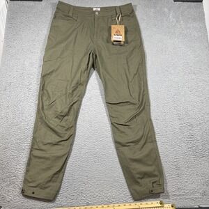 NWT Livsn Flex Canvas Pants Outdoor Hiking Stretch Olive Womens Sz 14x32